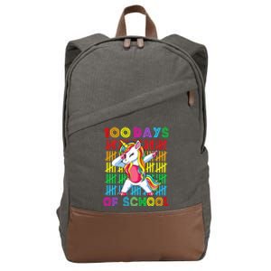 100 Days Of School Unicorn 100 Days Smarter 100th Day Cotton Canvas Backpack