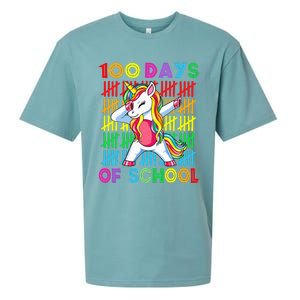 100 Days Of School Unicorn 100 Days Smarter 100th Day Sueded Cloud Jersey T-Shirt