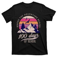 100 Days Of School Retro Outdoor Teacher 100th Day Of School T-Shirt