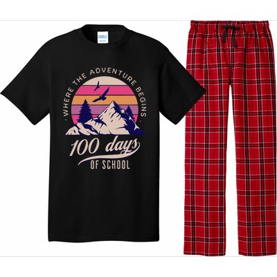 100 Days Of School Retro Outdoor Teacher 100th Day Of School Pajama Set