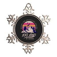 100 Days Of School Retro Outdoor Teacher 100th Day Of School Metallic Star Ornament