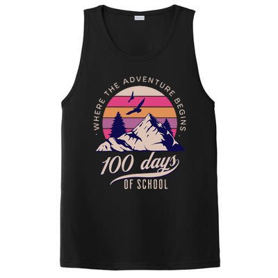 100 Days Of School Retro Outdoor Teacher 100th Day Of School PosiCharge Competitor Tank