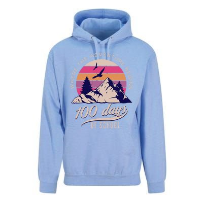 100 Days Of School Retro Outdoor Teacher 100th Day Of School Unisex Surf Hoodie