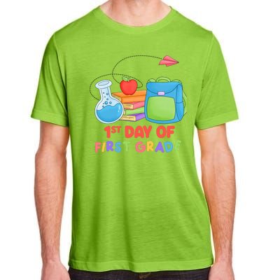 1st Day Of First Grade Cute Back To School Adult ChromaSoft Performance T-Shirt