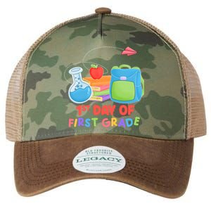 1st Day Of First Grade Cute Back To School Legacy Tie Dye Trucker Hat