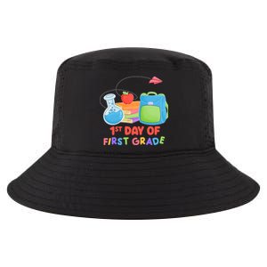 1st Day Of First Grade Cute Back To School Cool Comfort Performance Bucket Hat