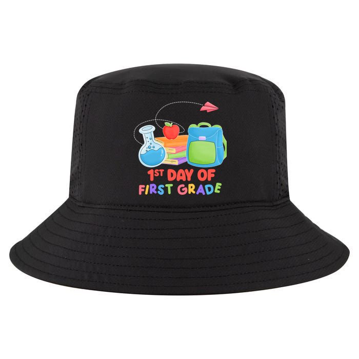 1st Day Of First Grade Cute Back To School Cool Comfort Performance Bucket Hat