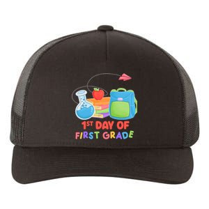 1st Day Of First Grade Cute Back To School Yupoong Adult 5-Panel Trucker Hat