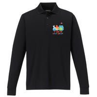 1st Day Of First Grade Cute Back To School Performance Long Sleeve Polo