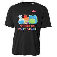 1st Day Of First Grade Cute Back To School Cooling Performance Crew T-Shirt