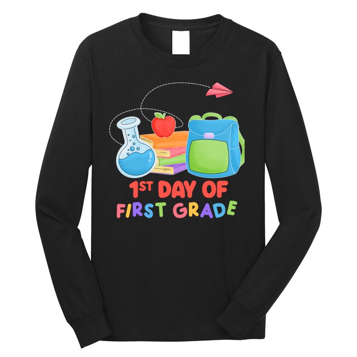 1st Day Of First Grade Cute Back To School Long Sleeve Shirt