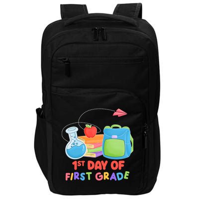 1st Day Of First Grade Cute Back To School Impact Tech Backpack