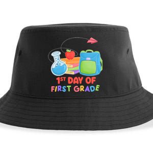 1st Day Of First Grade Cute Back To School Sustainable Bucket Hat