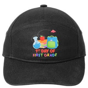 1st Day Of First Grade Cute Back To School 7-Panel Snapback Hat