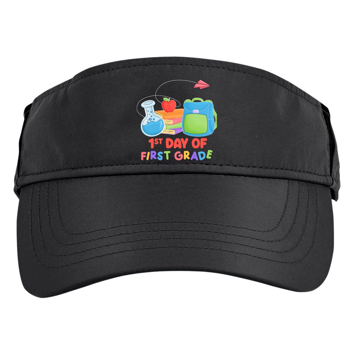 1st Day Of First Grade Cute Back To School Adult Drive Performance Visor