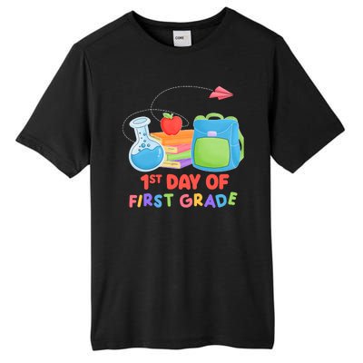 1st Day Of First Grade Cute Back To School Tall Fusion ChromaSoft Performance T-Shirt