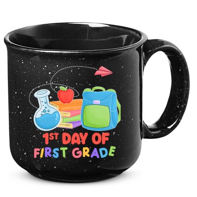 1st Day Of First Grade Cute Back To School 15oz Campfire Ceramic Mug