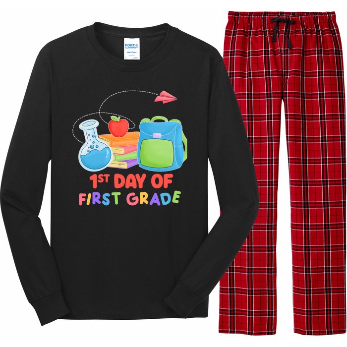 1st Day Of First Grade Cute Back To School Long Sleeve Pajama Set