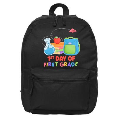 1st Day Of First Grade Cute Back To School 16 in Basic Backpack