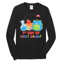 1st Day Of First Grade Cute Back To School Tall Long Sleeve T-Shirt