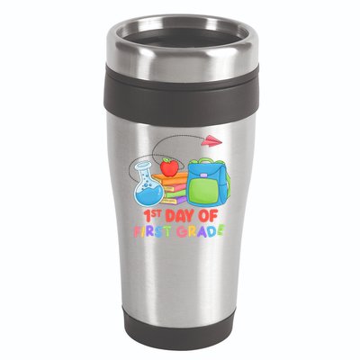 1st Day Of First Grade Cute Back To School 16oz Travel Tumbler