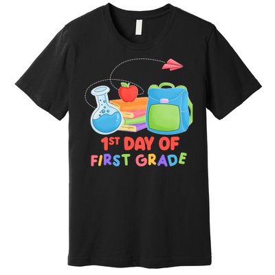 1st Day Of First Grade Cute Back To School Premium T-Shirt