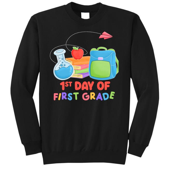 1st Day Of First Grade Cute Back To School Tall Sweatshirt