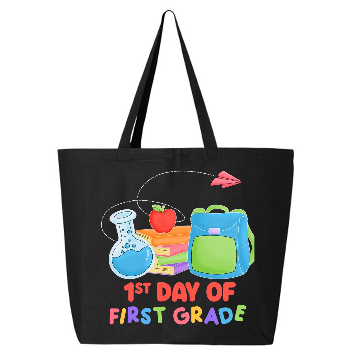 1st Day Of First Grade Cute Back To School 25L Jumbo Tote