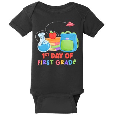 1st Day Of First Grade Cute Back To School Baby Bodysuit