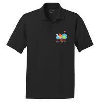 1st Day Of First Grade Cute Back To School PosiCharge RacerMesh Polo