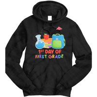 1st Day Of First Grade Cute Back To School Tie Dye Hoodie