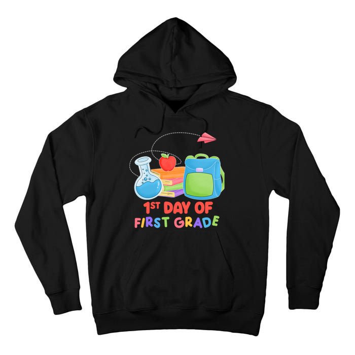 1st Day Of First Grade Cute Back To School Tall Hoodie