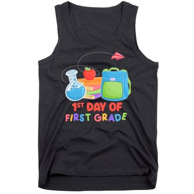 1st Day Of First Grade Cute Back To School Tank Top