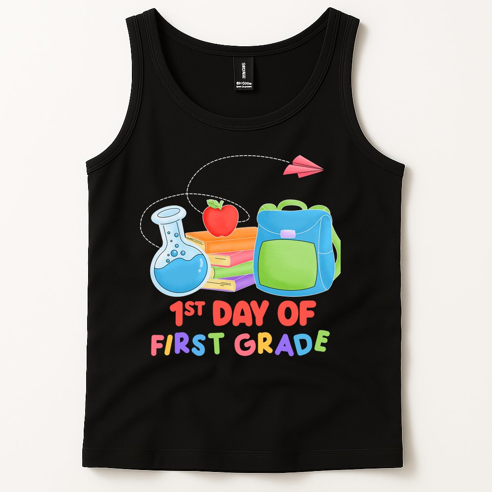 1st Day Of First Grade Cute Back To School Tank Top