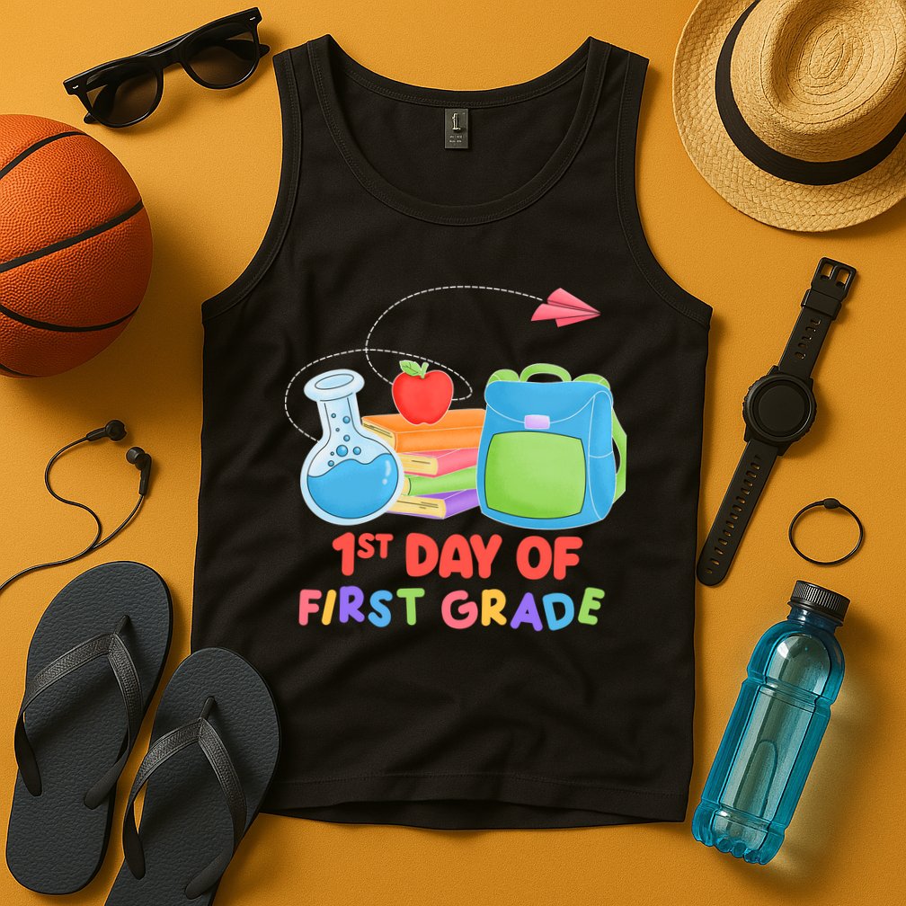 1st Day Of First Grade Cute Back To School Tank Top