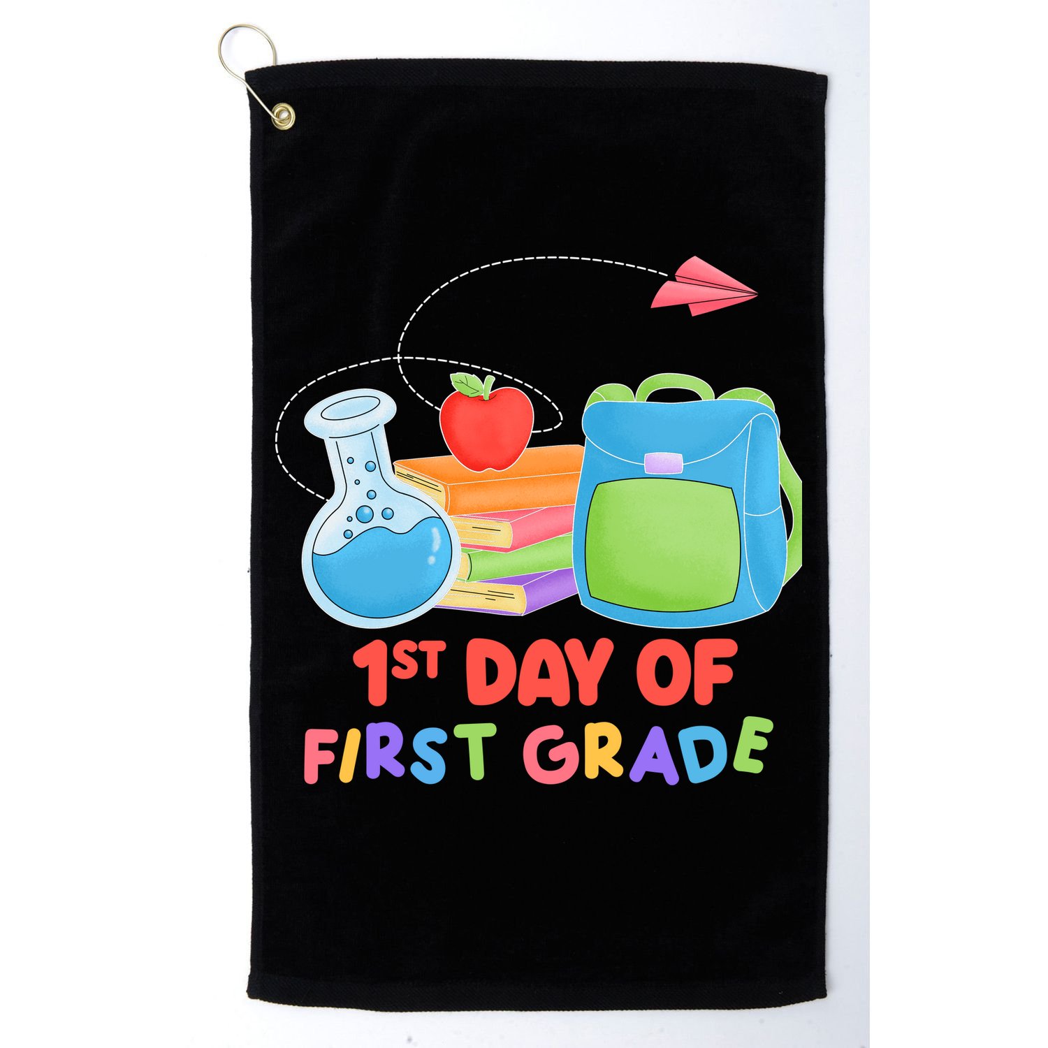 1st Day Of First Grade Cute Back To School Golf Towel