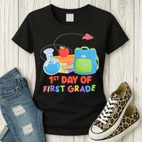 1st Day Of First Grade Cute Back To School Womens T-Shirt