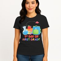 1st Day Of First Grade Cute Back To School Womens T-Shirt