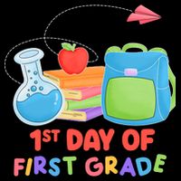 1st Day Of First Grade Cute Back To School Womens T-Shirt