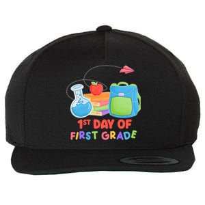 1st Day Of First Grade Cute Back To School Wool Snapback Cap