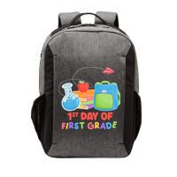 1st Day Of First Grade Cute Back To School Vector Backpack