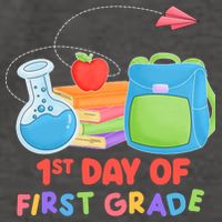1st Day Of First Grade Cute Back To School Vector Backpack