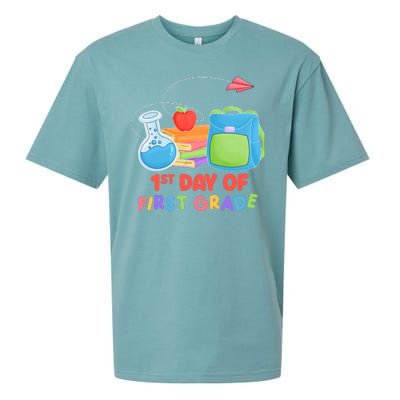 1st Day Of First Grade Cute Back To School Sueded Cloud Jersey T-Shirt