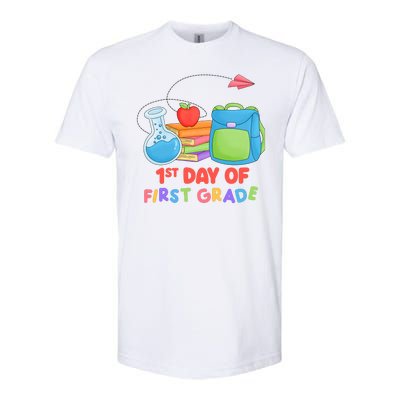 1st Day Of First Grade Cute Back To School Softstyle CVC T-Shirt