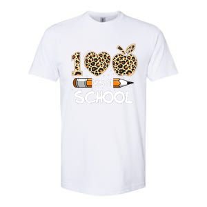 100 Days Of School Leopard Apples Softstyle® CVC T-Shirt