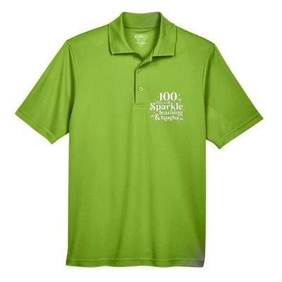 100 Days Of Learning And Laughs School Celebration Men's Origin Performance Piqué Polo