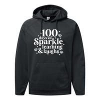 100 Days Of Learning And Laughs School Celebration Performance Fleece Hoodie