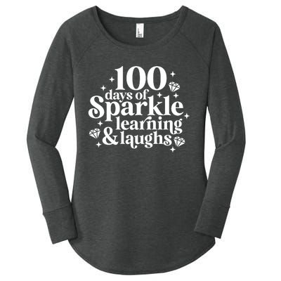 100 Days Of Learning And Laughs School Celebration Women's Perfect Tri Tunic Long Sleeve Shirt