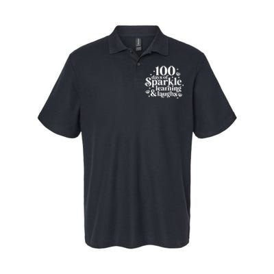 100 Days Of Learning And Laughs School Celebration Softstyle Adult Sport Polo