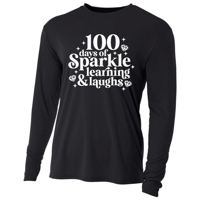 100 Days Of Learning And Laughs School Celebration Cooling Performance Long Sleeve Crew